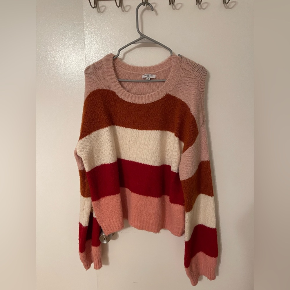 70s orange pink sweater